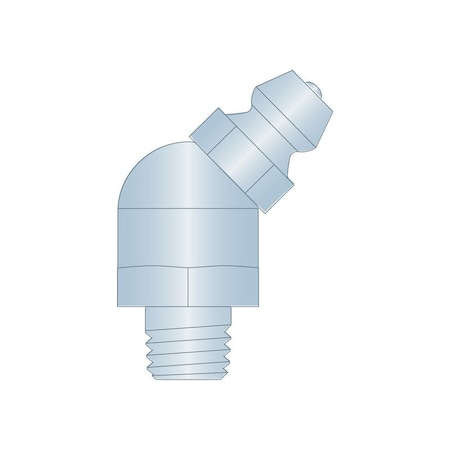 Heritage Industrial Grease Fitting, 1/4"-28SAE-LT 45D CS Z3 H1637Z3
